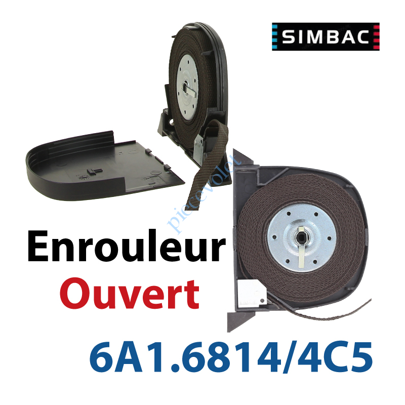 Simbac 6A1 6814 4C5 Enrouleur Pivotant De Sangle Swing Marron Largeur