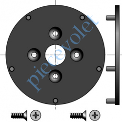 9500634 Plaque Support Ronde pr Moteur Ls 40 dans Caisson Rehau Livrée avec 2 Vis Cple Maxi 13 Nm