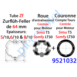 9521032 Jeu d'Adaptation pour Moteur T5 dans Tube Zf 64 5, 6 & 8/10