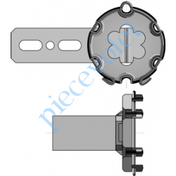 9763507 Support Métallique Déporté de 60 mm Moteur LT 50 Couple Maxi 50 Nm