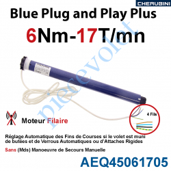 AEQ45061705 Moteur Cherubini 6/17 Blue Plug and Play Plus ø 45 sans Mds