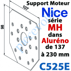 C525E Support Moteurs Nice séries Néo MH ou Era MH dans Aluréno