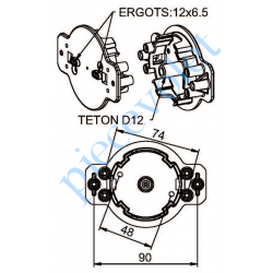 K370C91 Support Moteur Nice Max ou Era Hors Joue