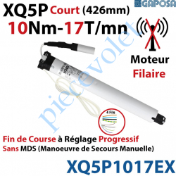 XQ5P1017EX Moteur Court 10/17 XQ5P Fins de Courses Progressifs sans Mds Longueur 426 mm