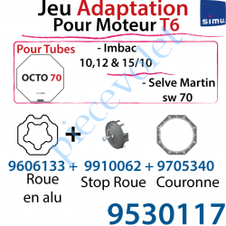 Jeu d'Adaptation pour Moteur T 6 dans Tube Octo 70 Imbac...