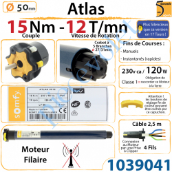 Moteur Atlas 15/12 (Moteur Plus Silencieux que la série17...