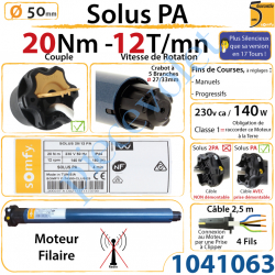 Moteur Solus PA 20/12 LT 50 sans Mds