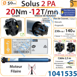 Moteur Solus 2 PA 20/12 LT 50 sans Mds