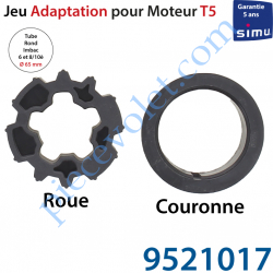 Jeu d'Adaptation pour Moteur T5 dans Tube Imbac Rond...