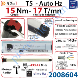 Moteur Electronique Radio T5 Auto Hz 15/17 Rts Réglage...