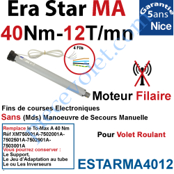 Moteur Nice Filaire Era Star MA 40/12 Av FdC...