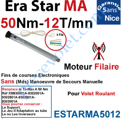 Moteur Nice Filaire Era Star MA 50/12 Av FdC...