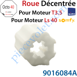 Roue Décentrée pour Moteur T3.5 ou LS 40 dans Tube Octo...