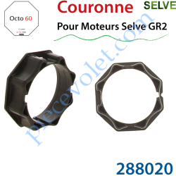 Couronne pour Moteur Selve GR2 dans Tube Octo 60 5, 6, 8...