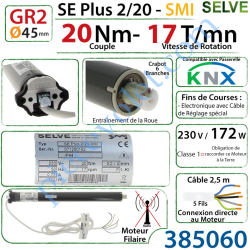 Moteur Filaire SE Plus 2/20 Smi Compatible Knx Avec FdC à...