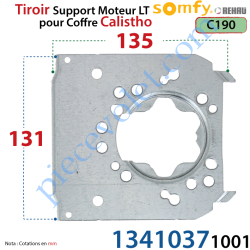 Tiroir Support Moteur Somfy LT Sans Clip en Acier...