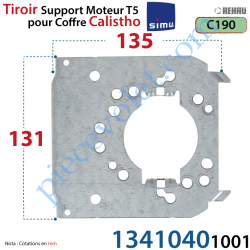 Tiroir Support Moteur Simu T5 Sans Clip en Acier...