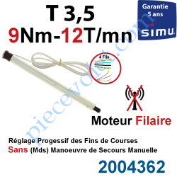 Moteur Filaire Avec FdC à Réglage Progressif 9/12 sans...