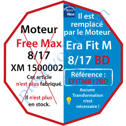 Moteur Nice Radio Free-Max 8/17 Av FdC Electro &...