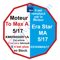 Moteur Nice Filaire TO MAX A 5/17 Av FdC Electroniques...