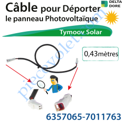 Câble de 430mm pour Déporter le Panneau Photovoltaïque du...