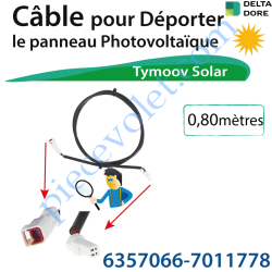 Câble de 800mm pour Déporter le Panneau Photovoltaïque du...