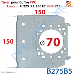 Tiroir Percé ø 70 en Acier Galvanisé 15/10 pour Lucoroll...