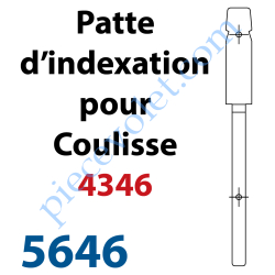 Patte d'indexation e.Space entre Console et Coulisse 4346